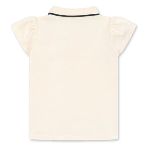 Konges Sløjd - Florita Cerises organic cotton polo shirt | Ecru