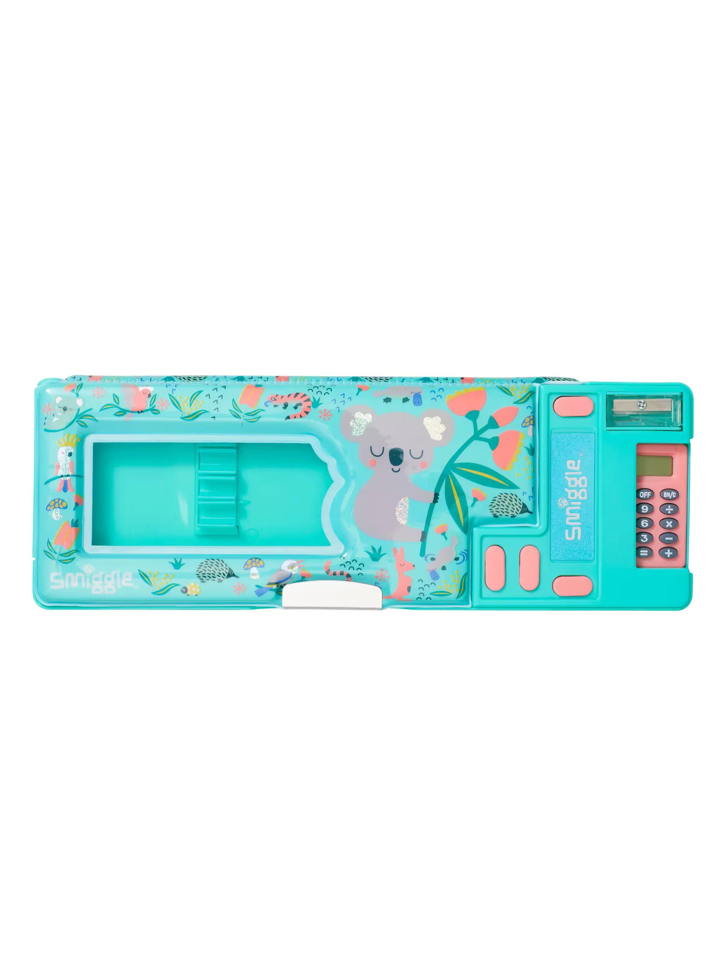 Smiggle - Hi There Hesap Makineli Pop Out Otomatik Kalem Kutusu-Dinossi