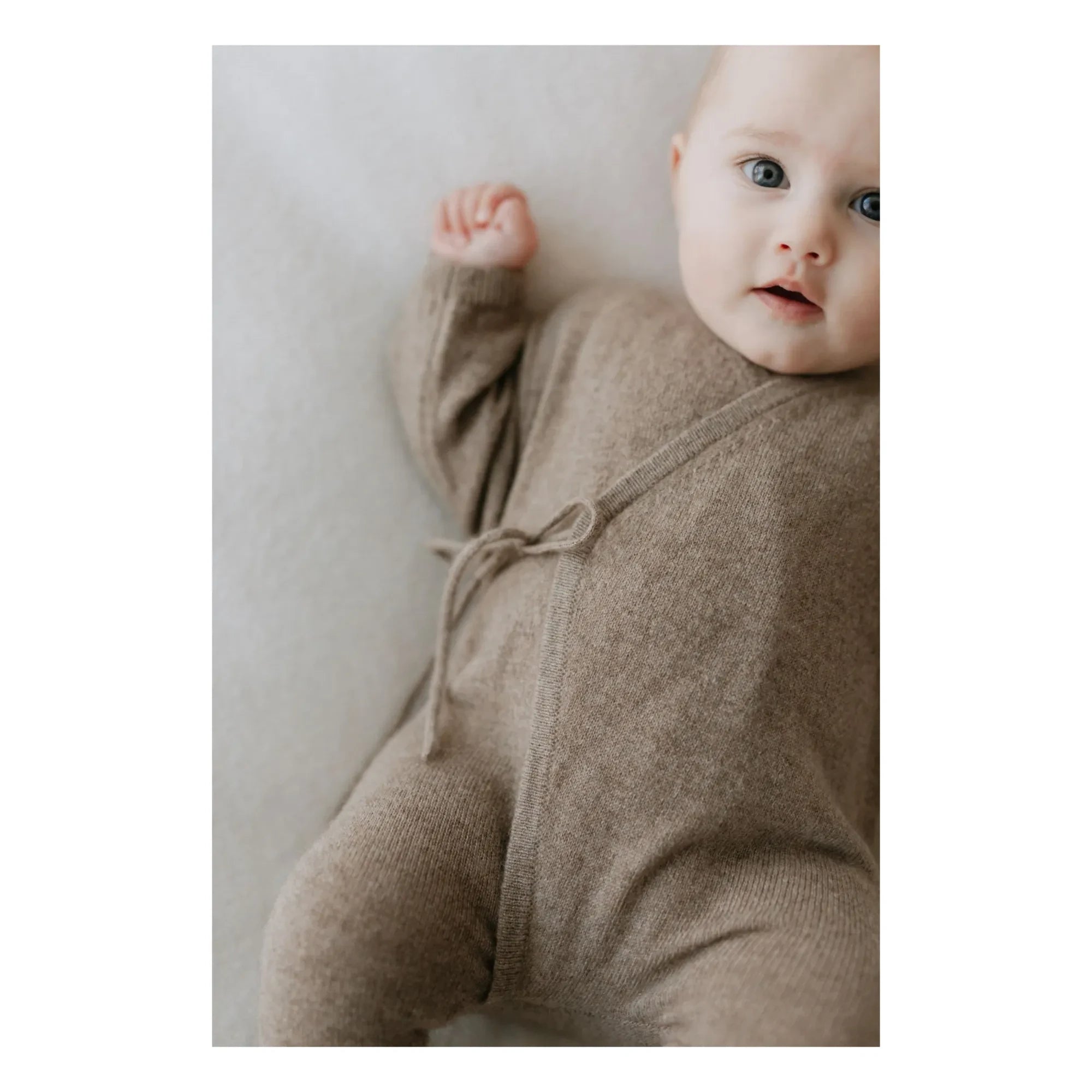 My Little Freckle - Organic Cashmere Baby Romper | Camel