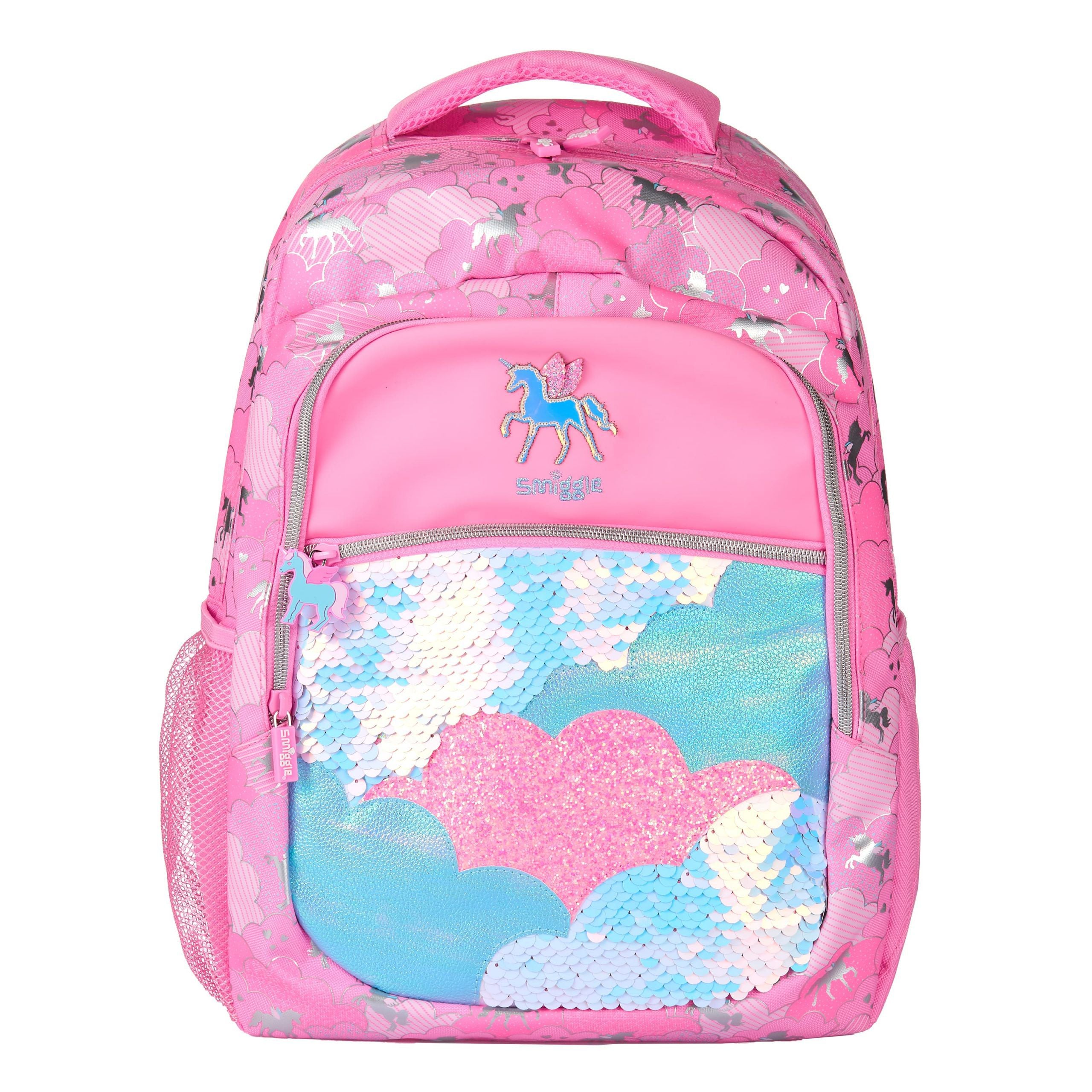 Smiggle - Lunar Pembe Unicorn Klasik Sırt Çantası-Dinossi