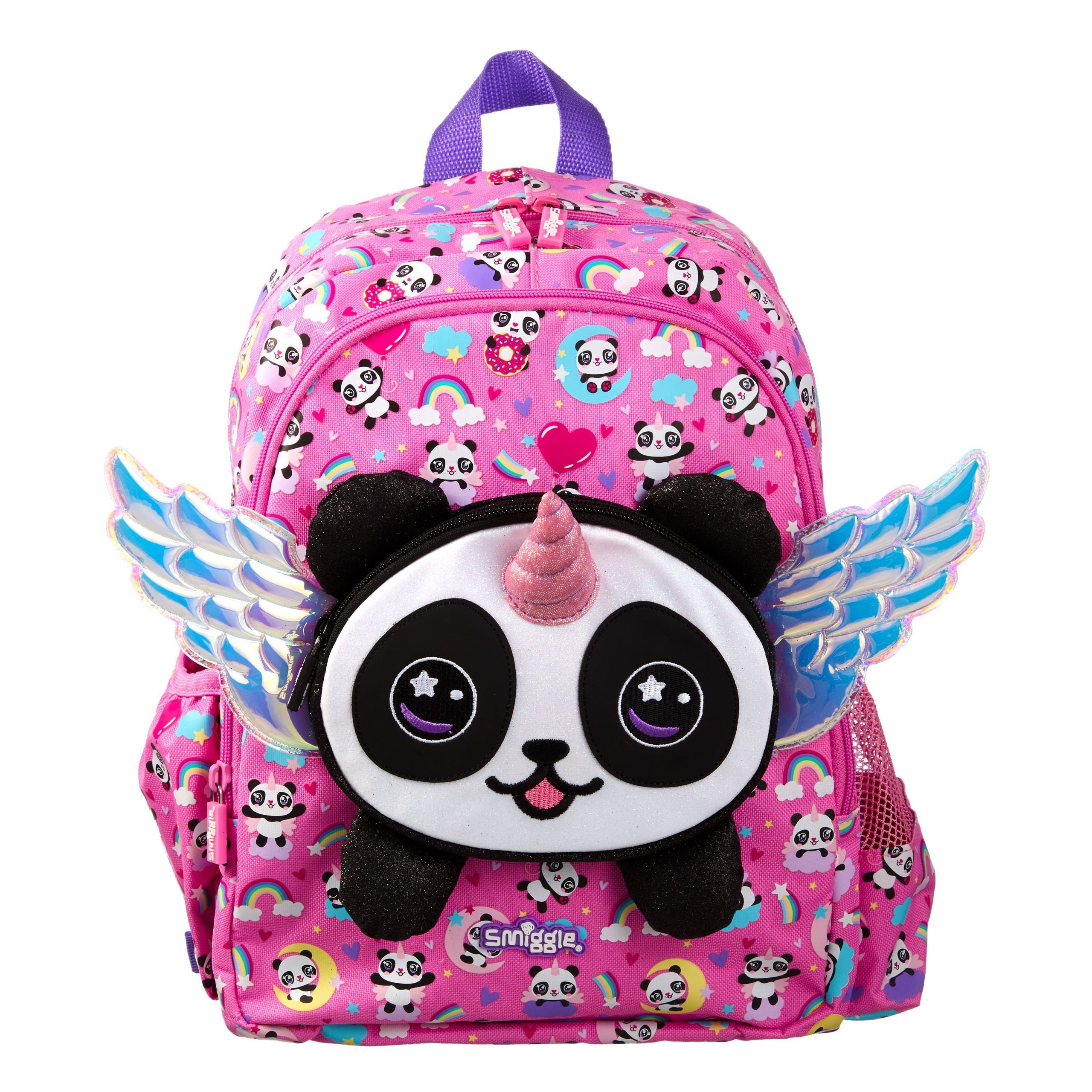 Smiggle - Panda Vroom Karakter Sırt Çantası-Dinossi