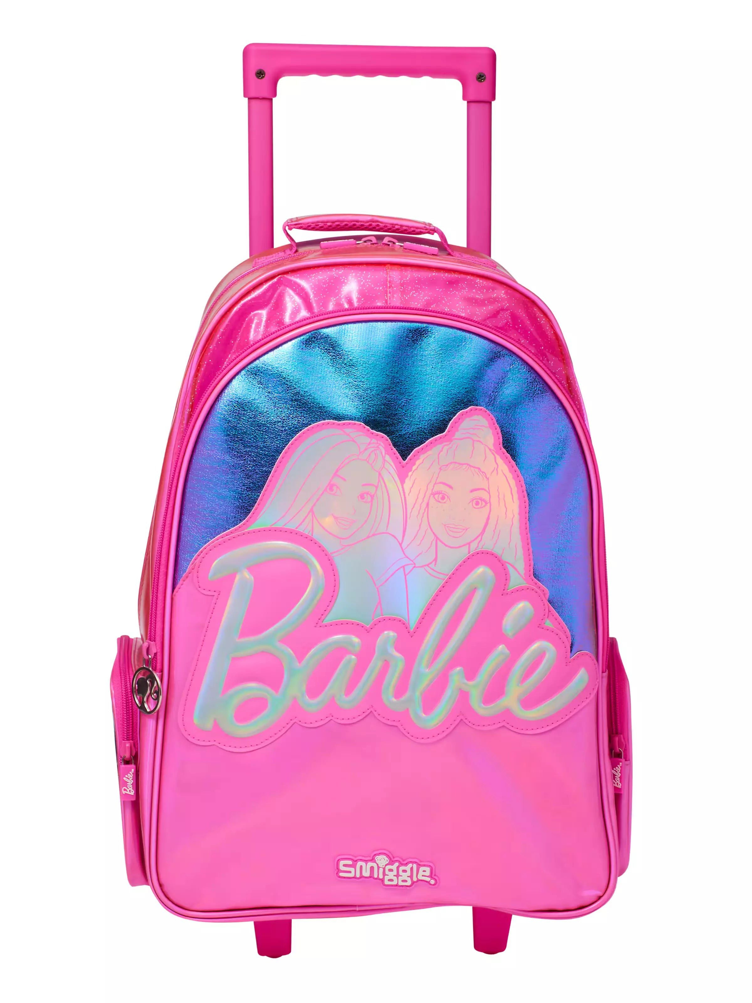 Smiggle - Barbie Çekçekli Işıklı Tekerlekli Çanta-Dinossi