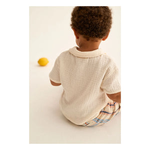 Cozmo - Abel Cotton Gingham Shirt | Cream