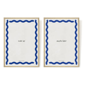 Hôtel Magique - Wake Up - Maybe Later Posters - Set of 2 | Blue