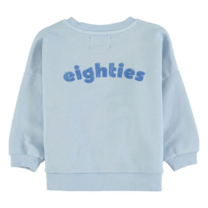 Piupiuchick - Eighties organic cotton sweatshirt | Light Blue