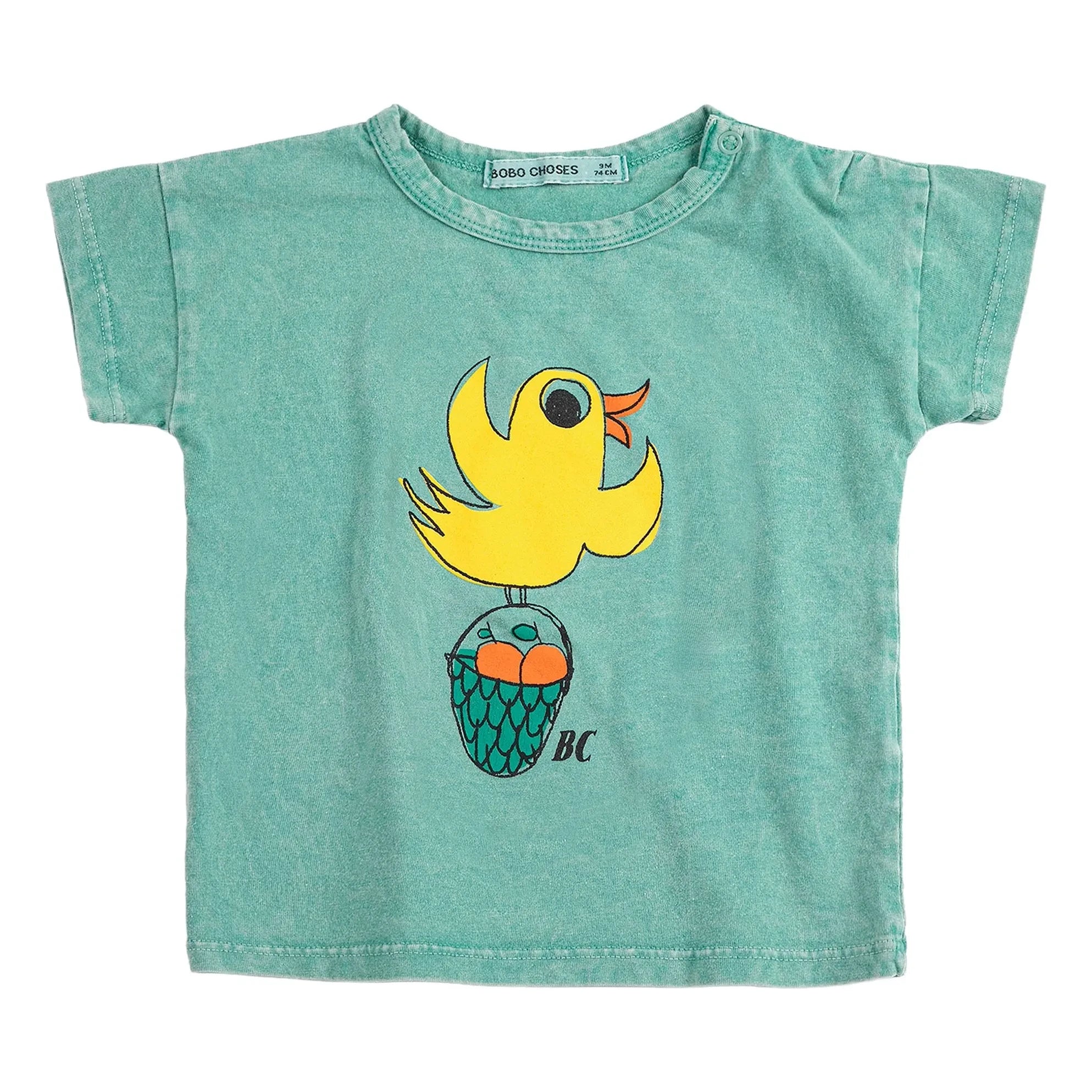 Bobo Choses - Unwashed Bird T-Shirt Organic Cotton | Green
