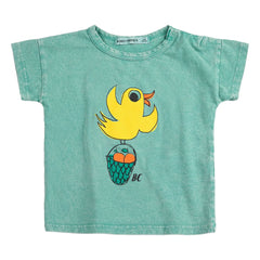 Bobo Choses - Unwashed Bird T-Shirt Organic Cotton | Green