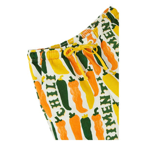 Fabula - Peppers fleece şort | Sarı