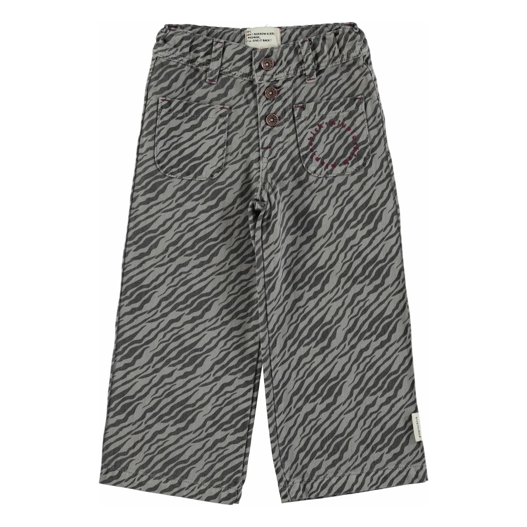 Piupiuchick - Gri Geniş Paça Zebra Pantolon