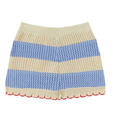 Mipounet - Striped Vita Crochet Shorts | Blue