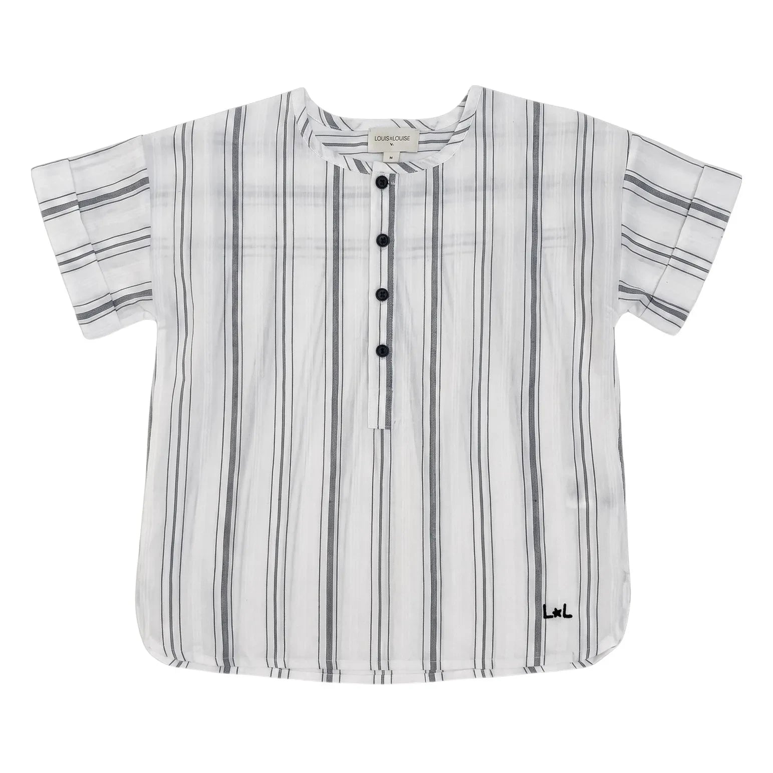 Louis Louise - Saul Striped Kurta | Black