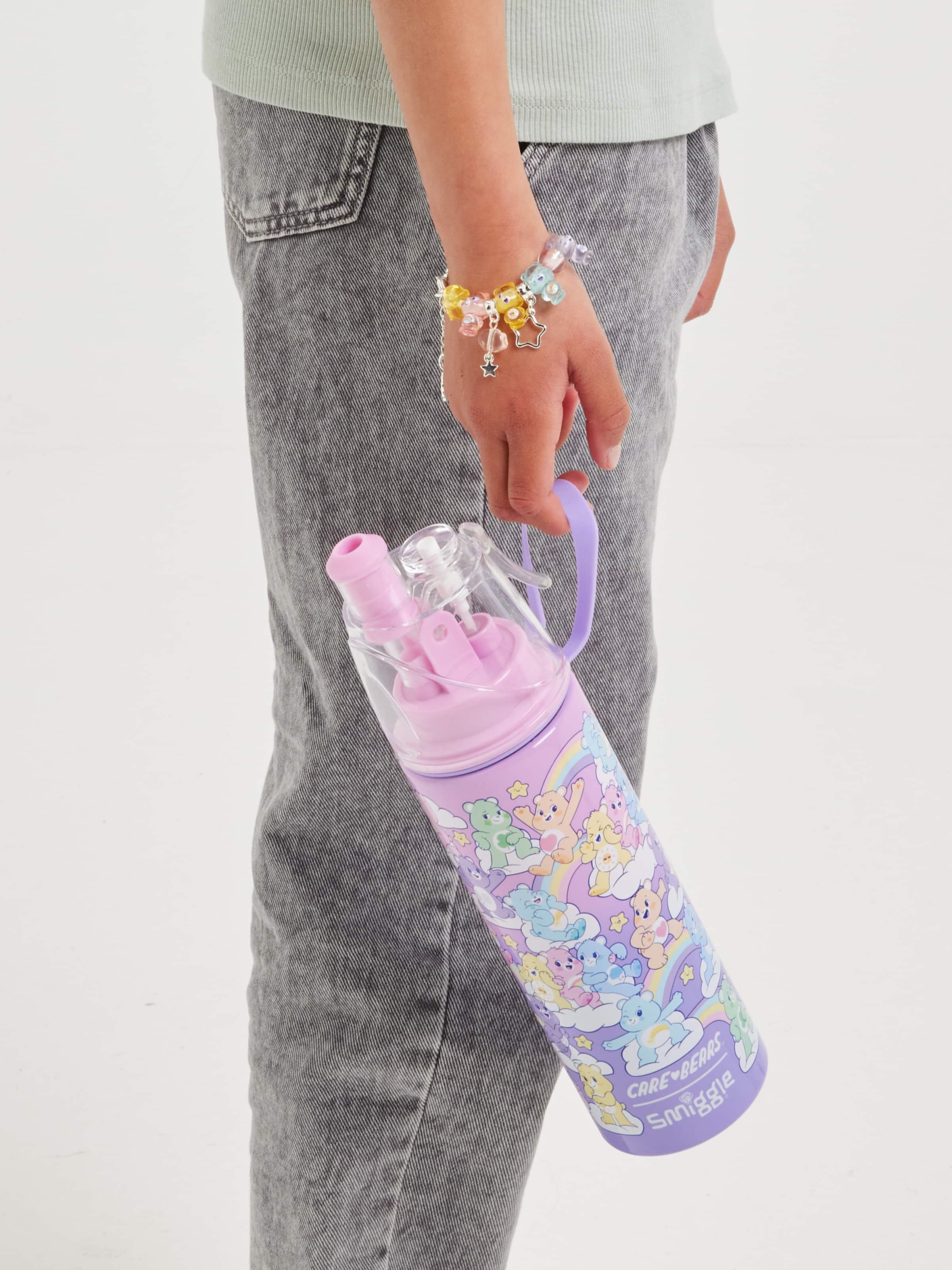Smiggle - Care Bears Water Spray 500ML Steel Bottle