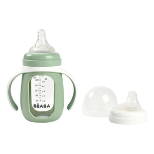 Béaba - Glass Training Bottle | Sage