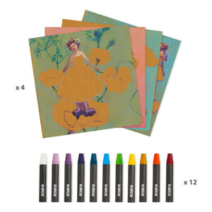 Djeco - Balerin Yağlı Pastel Aktivite Seti