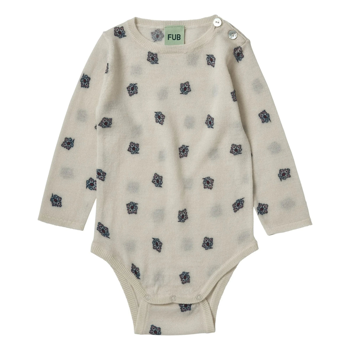 FUB - Body Paisley Extra Fine Knit Merino Wool | Ecru