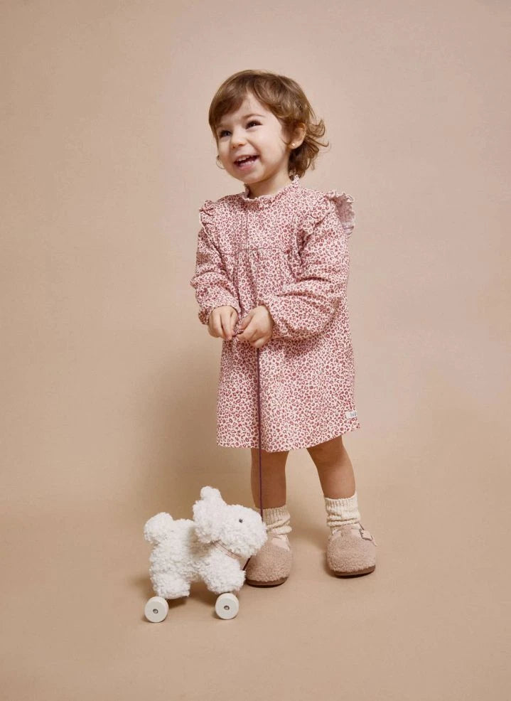 Búho - Ruffled dress | Burgundy