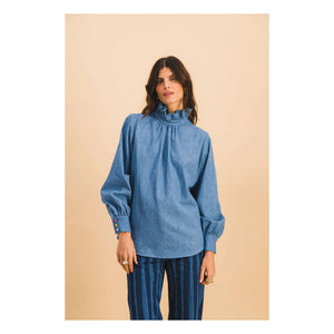Elise Chalmin - Josette Cotton Shirt | Blue