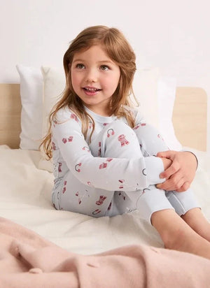 Petit Lem - Organic Cotton Après-Ski Pajamas | Light Blue