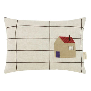 Nobodinosis - Maison Vibes rectangular pillow - French linen | Ecru