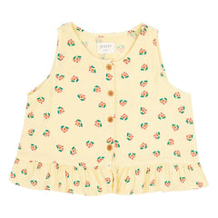 Jenest - Sofie Floral Organic Cotton Top | Pale Yellow
