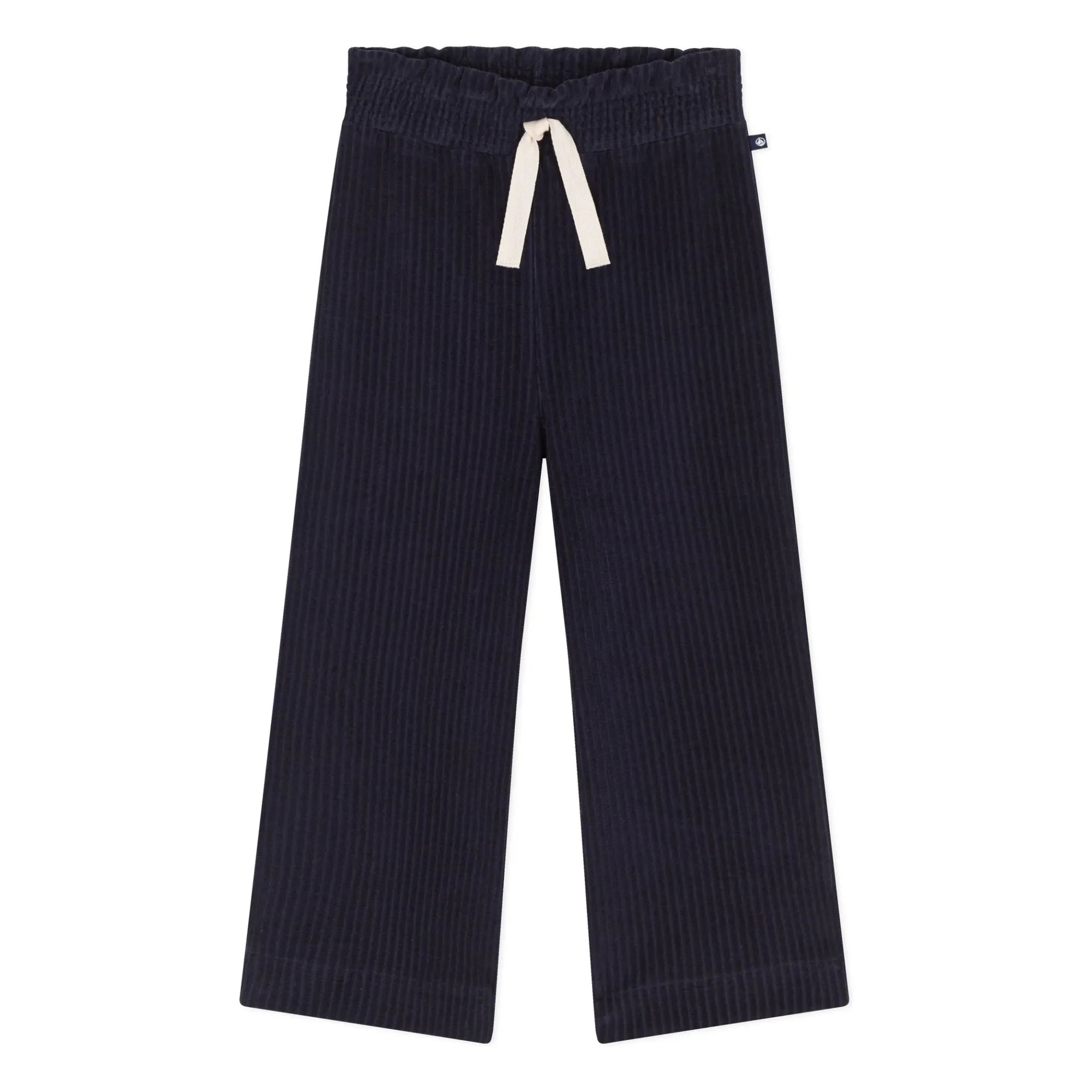 Petit Bateau - Velvet Wide-Leg Pants | Navy Blue