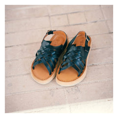 Mapache - Leather Sandals | Black