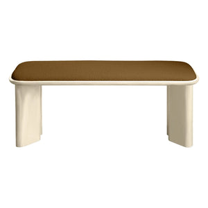 Gabrielle Paris - Lazarus polished wood bench | Cream
