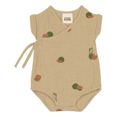 Studio Bohème - Organic Cotton Watermelon Cloud Hooded Jumpsuit | Sage