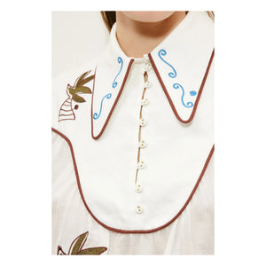Alémais - Mina Embroidered Blouse | White