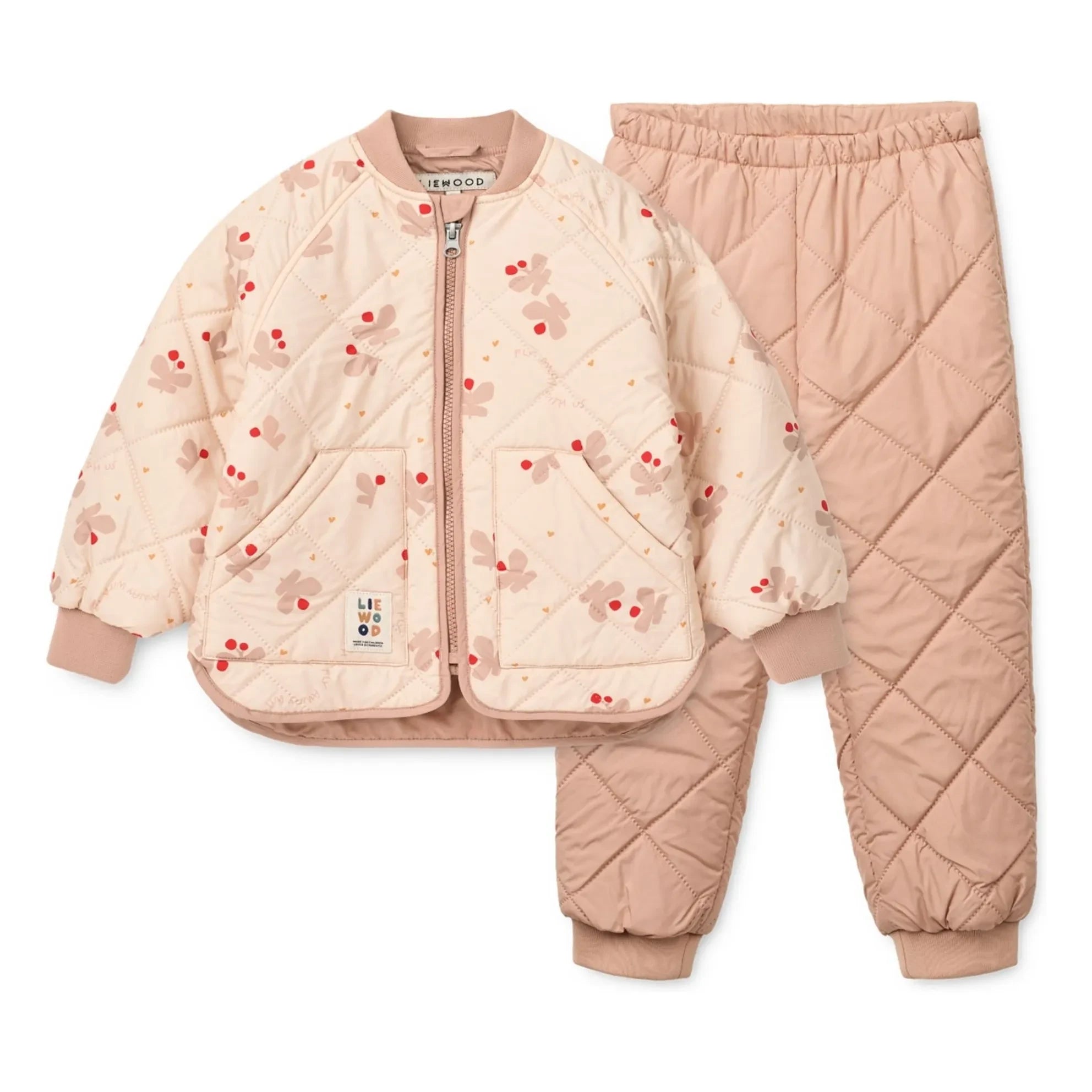 Liewood - Zella Papillons Recycled Fiber Thermal Set | Light Pink
