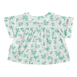 Piupiuchick - Organic Cotton Flower Pattern Shirt | White