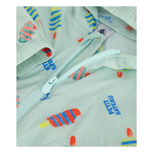 Petit Bateau - Floral Pattern Raincoat | White