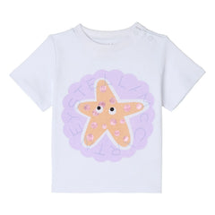 Stella McCartney Kids - Stella Starfish Organic Cotton T-Shirt | White
