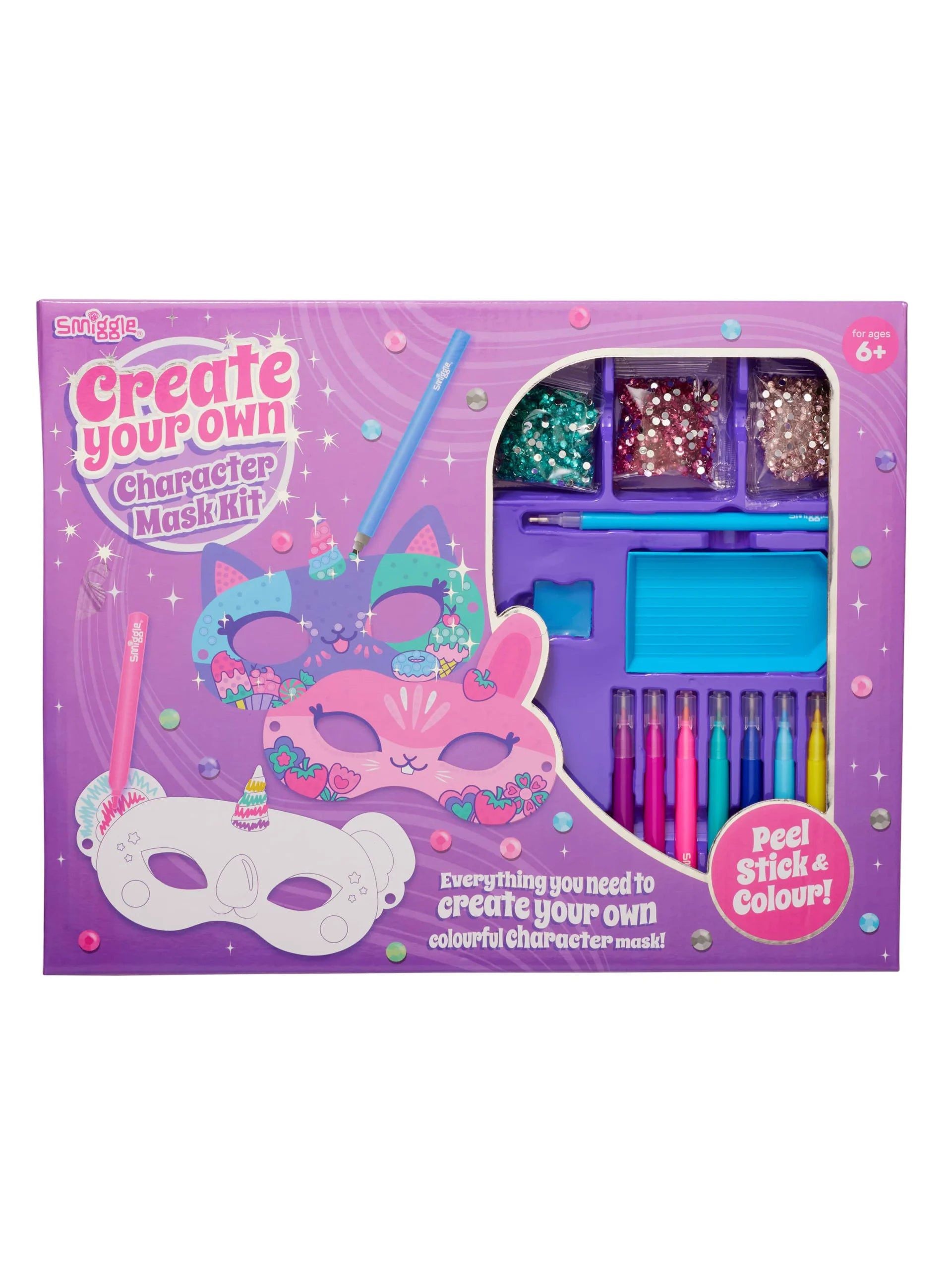 Smiggle - Kendin Yap Eğlenceli Karakter Maskesi Kiti-Dinossi