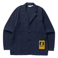 Service Works - Seersucker Server Jacket | Navy Blue