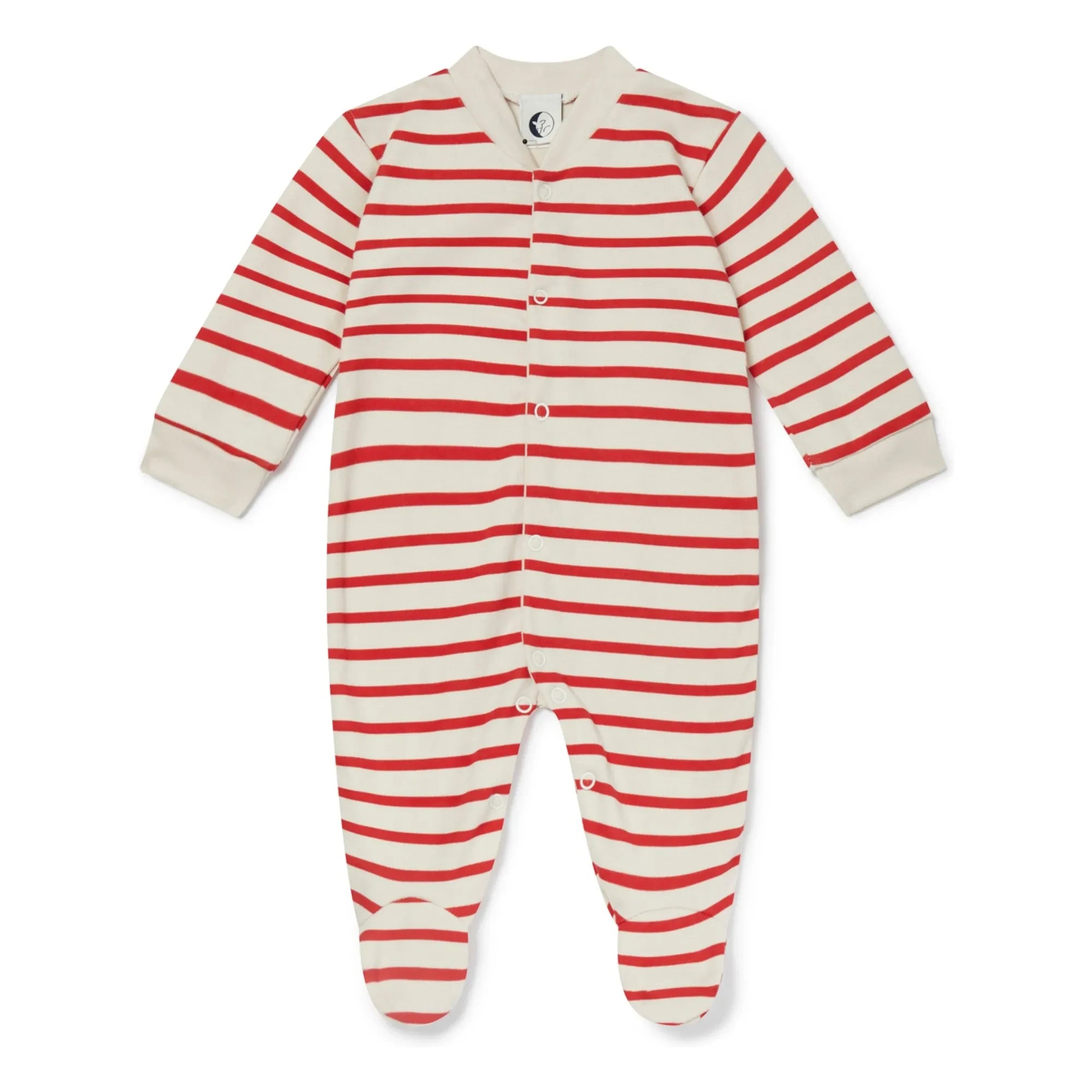 Sleepy Doe - Standing Organic Cotton Striped Pajamas | Red