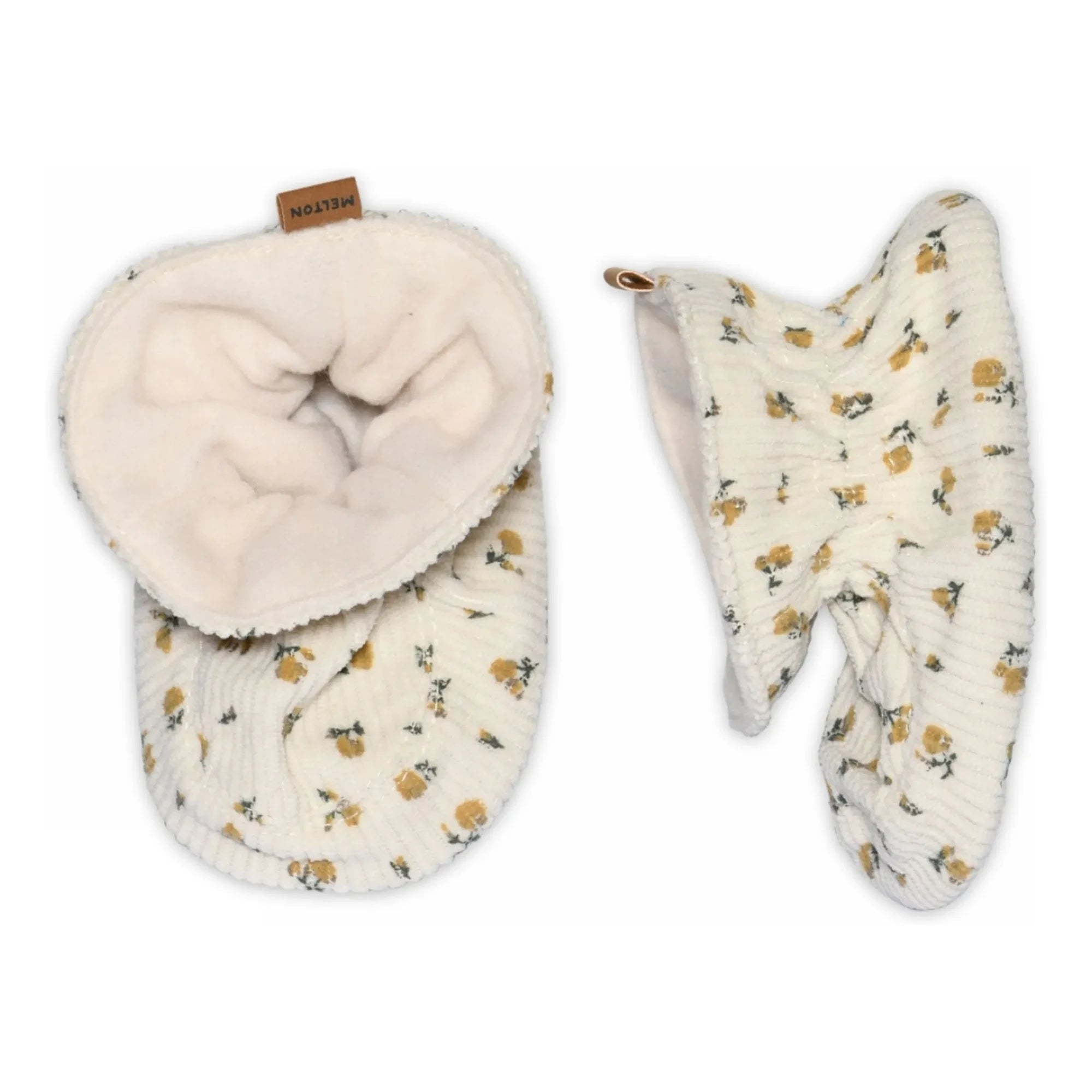 Melton - Flower Slippers | Ecru