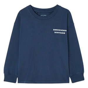 American Vintage - Fizvalley Long Sleeve T-Shirt | Navy Blue
