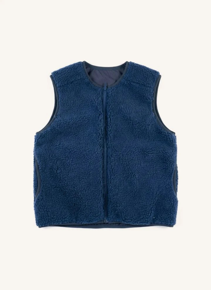 Finger in the nose - Peasy Sherpa Sleeveless Jacket | Royal Blue