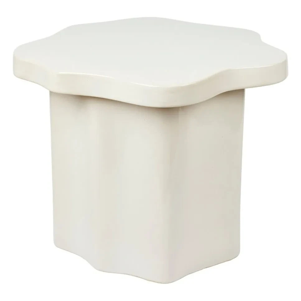 Broste Copenhagen - Sonja Stone-Look Side Table | Cream