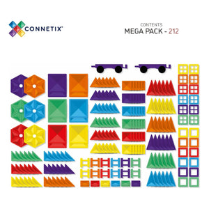 Connetix - Mega Pack - 212 Pieces | Rainbow
