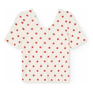 The Animals Observatory - Crayfish Stars Organic Cotton T-Shirt | White