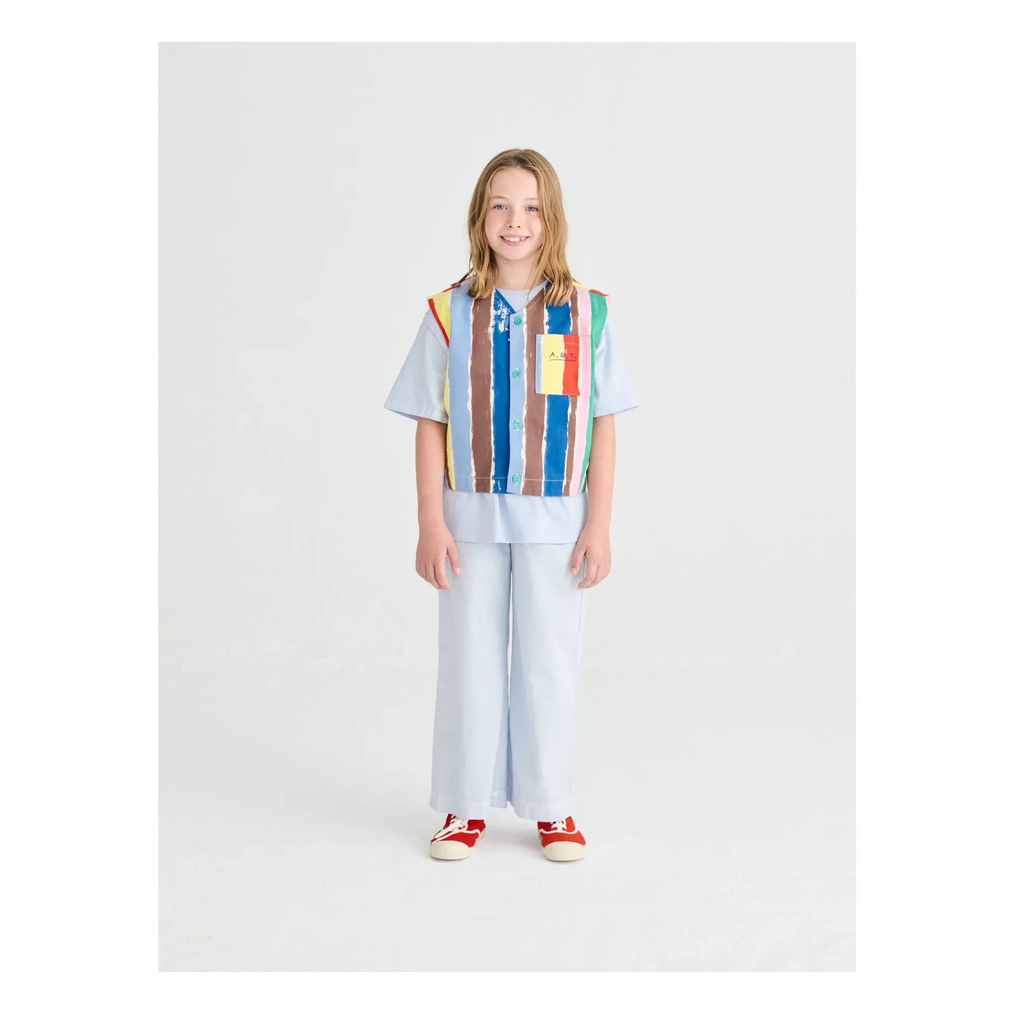 True Artist - Striped Sleeveless Vest | Blue