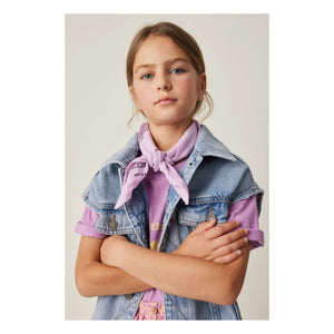 Tocoto Vintage - Sleeveless Denim Jacket | Blue Denim