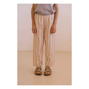 Studio Bohème - Cousin Striped Organic Cotton Gauze Pants | Pink