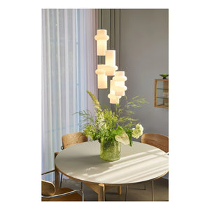 Hübsch - Glass Pendant Pill Top | White