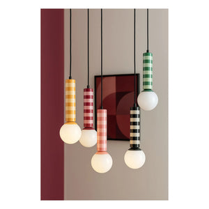 Present Time - Striped Pendant Lamp | Night Blue