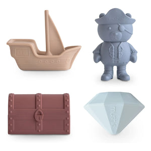 Mushie - Pirate bath toys - Set of 4 | Blue