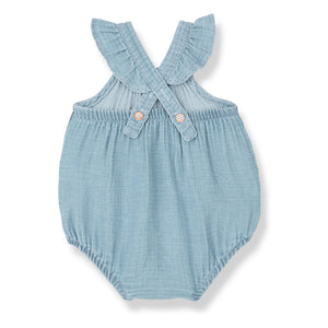 1+ in the family - Yanina Denim Ruffle Jumpsuit | Light Blue