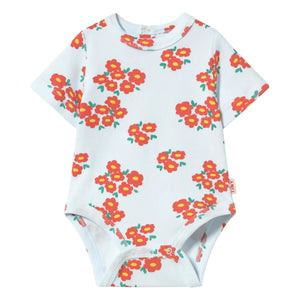 Tinycottons - Organic Cotton Floral Bodysuit | Light blue